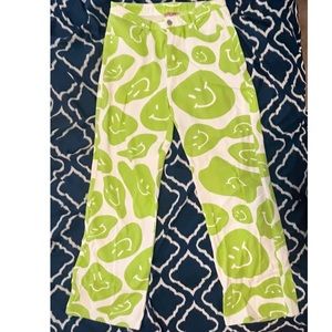 💚LiMe GrEeN💚 SMILEY PANTS